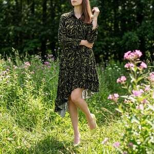 Zadie B's Swirl Print Button-Front High-Low Tunic Dress #1105